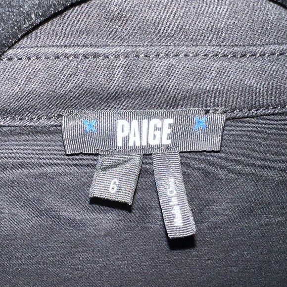 Paige Short Sleeve Black Jumpsuit Size 6 - Picture 8 of 12